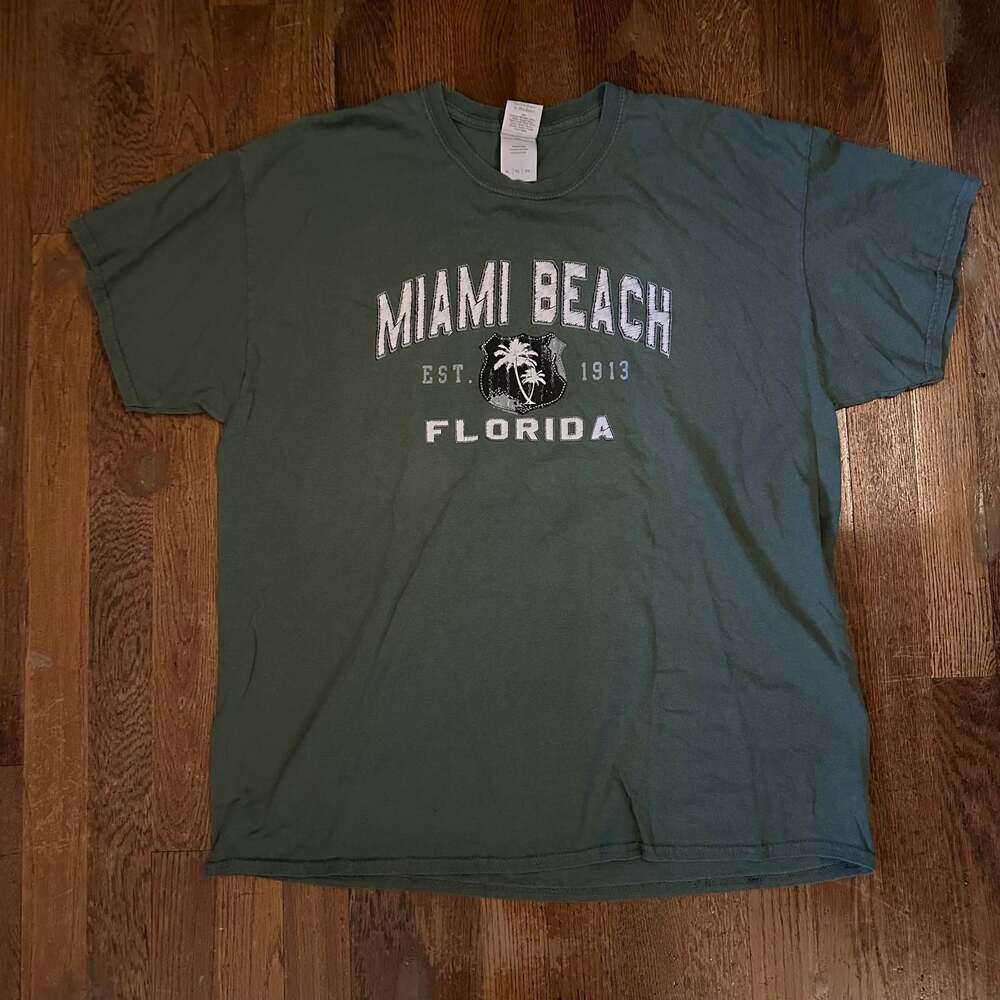 Art Class Boys Miami Beach Florida Graphic T-Shirt - Green